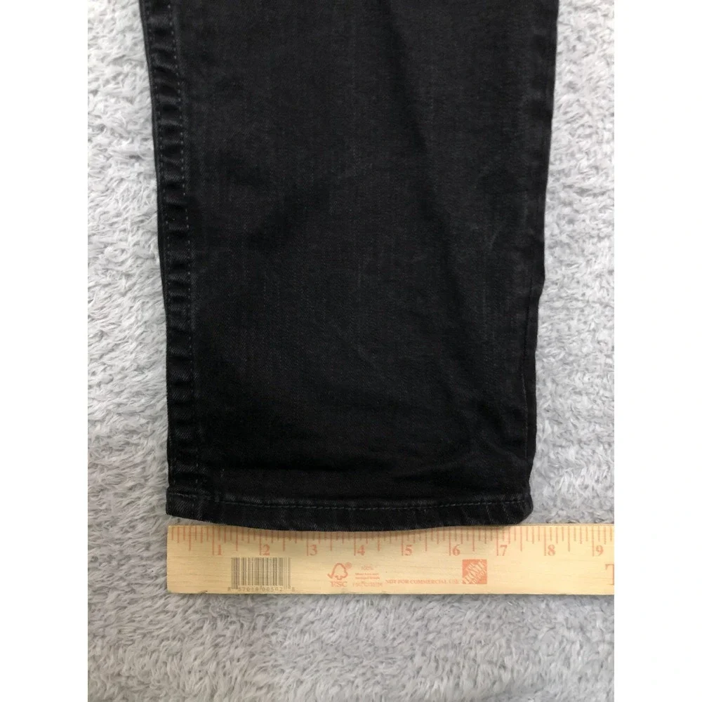 True Religion Jeans Men 44x32 Black Geno Relaxed Slim Denim
